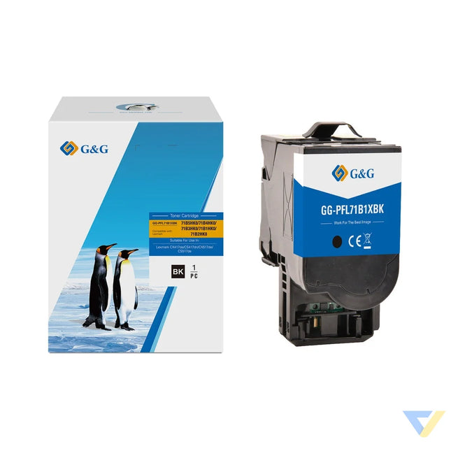 G&G Compatible Lexmark 71B5HK0/71B4HK0/71B3HK0/71B1HK0/71B2HK0 Toner Black-0