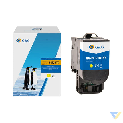 G&G Compatible Lexmark 71B5HY0/71B4HY0/71B1HY0/71B2HY0 Toner Yellow-0