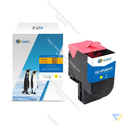 G&G Compatible Lexmark 80C1SY0/80C2SY0/80C8SY0 Toner Yellow-0