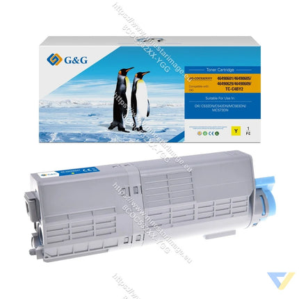 G&G Compatible OKI 46490601/46490605/46490629/46490609/TC-C4BY2 Toner Yellow-0