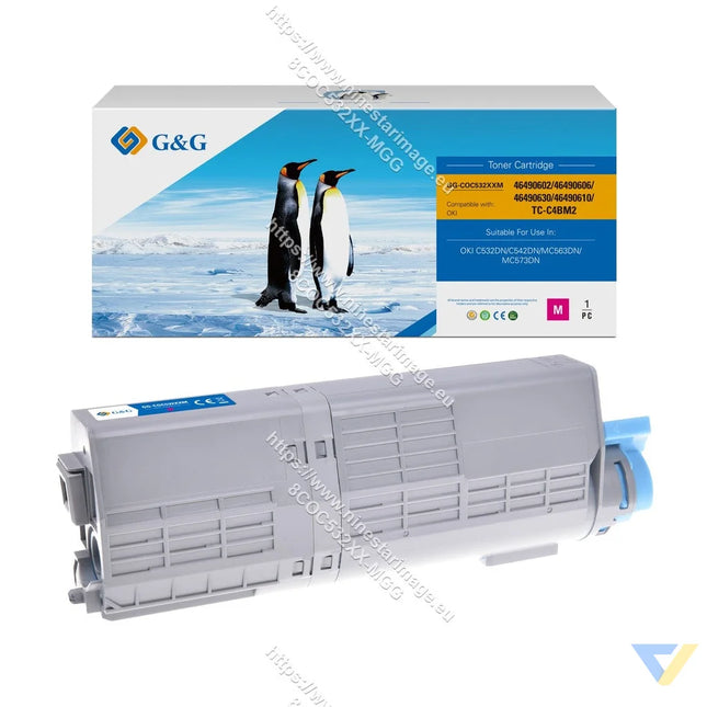 G&G Compatible OKI 46490602/46490606/46490630/46490610/TC-C4BM2 Toner Magenta-0