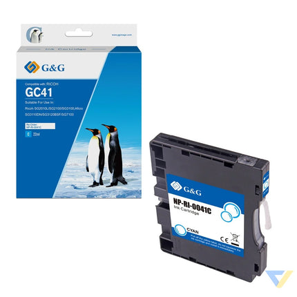 G&G Compatible Ricoh GC41C Inkjet Cartridge Cyan-0