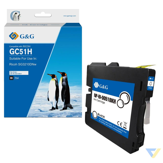 G&G Compatible Ricoh GC51HBK Inkjet Cartridge B-0