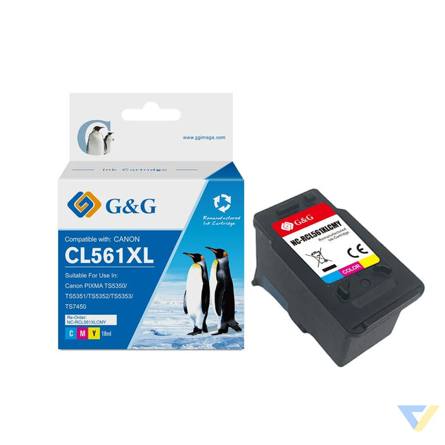 G&G Remanufactured Canon 3730C001 (CL-561XL) Inkjet Cartridge Cyan/Magenta/Yellow-0