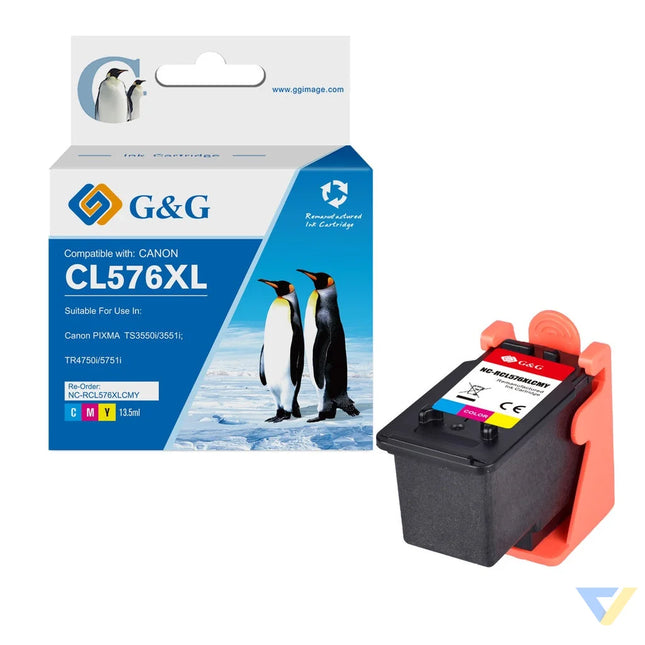 G&G Remanufactured Canon CLI-L576XL Inkjet Cartridge CMY-0
