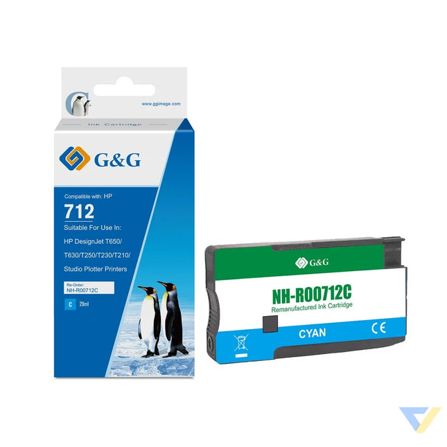 G&G Remanufactured HP 3ED67A Inkjet Cartridge Cyan-0