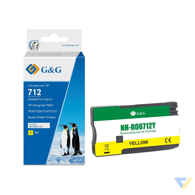 G&G Remanufactured HP 3ED69A Inkjet Cartridge Yellow-0
