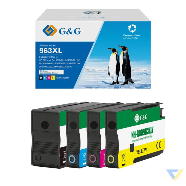 G&G Remanufactured HP 3YP35AE (963XL) Ink BK/C/M/Y-0