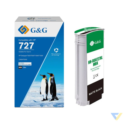 G&G Remanufactured HP 727XLMBK/HP B3P22A Inkjet Cartridge Matte Black-0