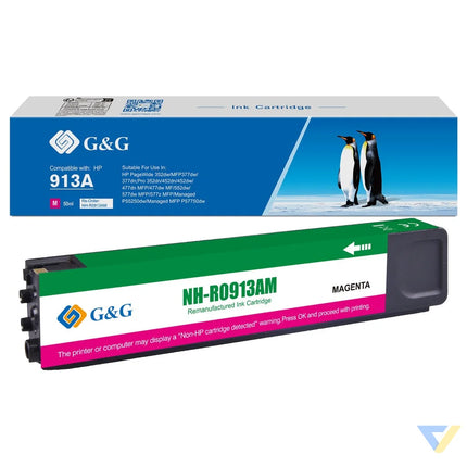 G&G Remanufactured HP 913A/F6T78AE Inkjet Cartridge Magenta-0