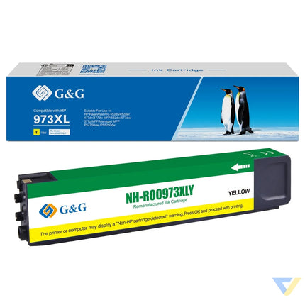 G&G Remanufactured HP 973XL/F6T83AE Inkjet Cartridge Yellow-0
