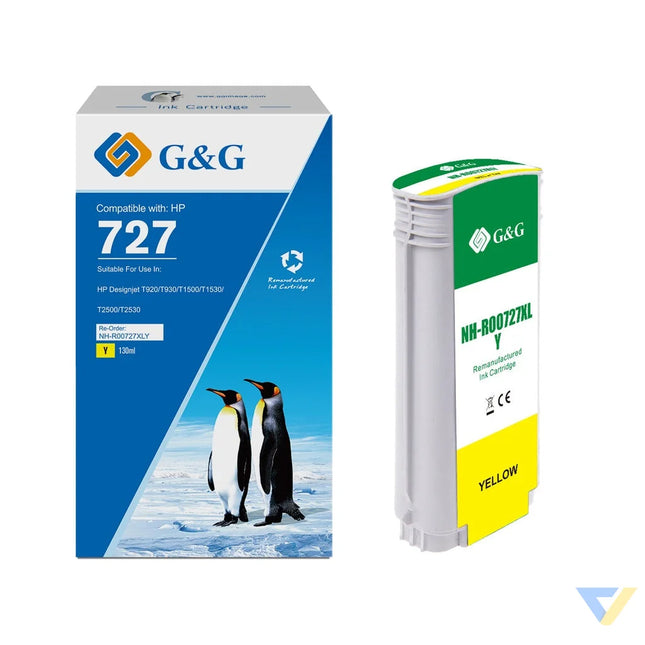 G&G Remanufactured HP B3P21A (727XL) Inkjet Cartridge Y-0