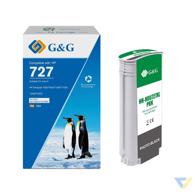 G&G Remanufactured HP B3P23A (727XL) Inkjet Cartridge PBK-0