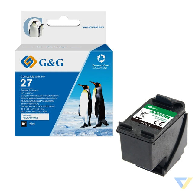 G&G Remanufactured HP C8727A (027) Inkjet Cartridge B-0