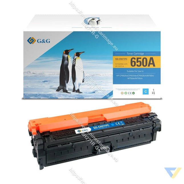 G&G Remanufactured HP CE271A Toner Cyan-0