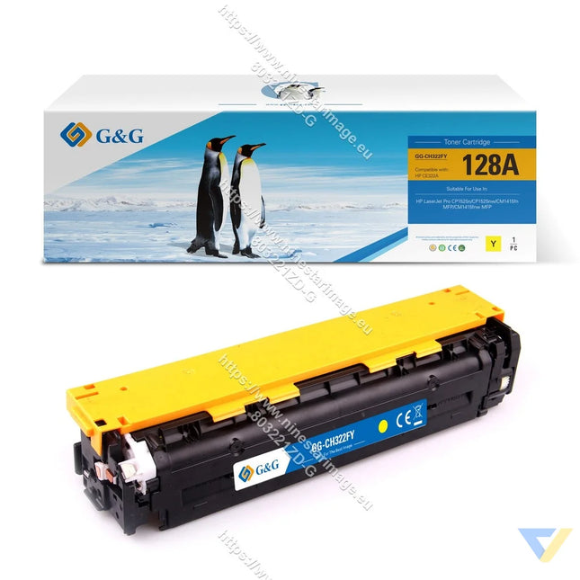 G&G Remanufactured HP CE322A Toner Yellow-0