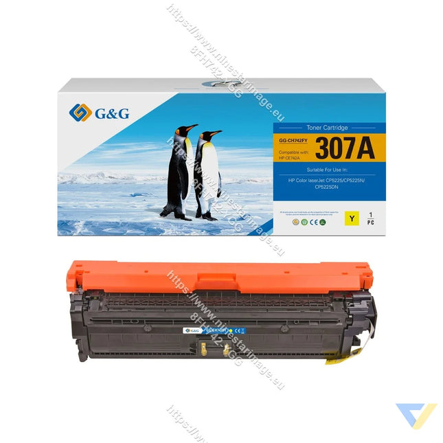 G&G Remanufactured HP CE742A Toner Yellow-0