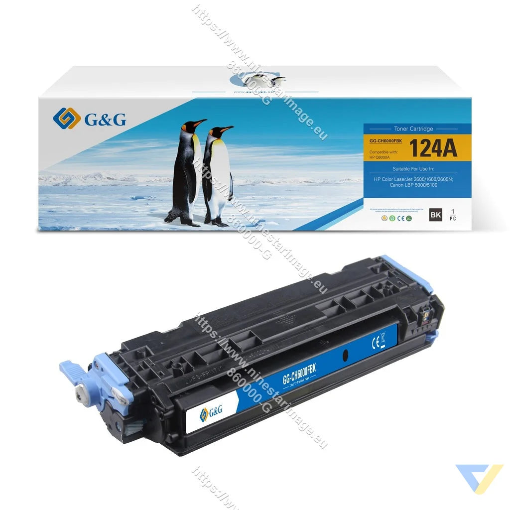 G&G Remanufactured HP Q6000A/CRG707BK/CRG107BK/CRG307BK Toner Black-0