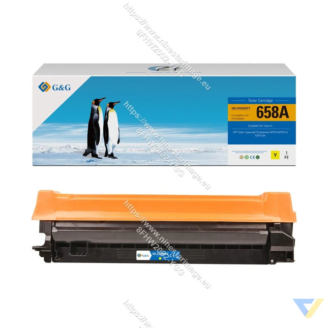 G&G Remanufactured HP W2002A(658A) Toner Yellow-0