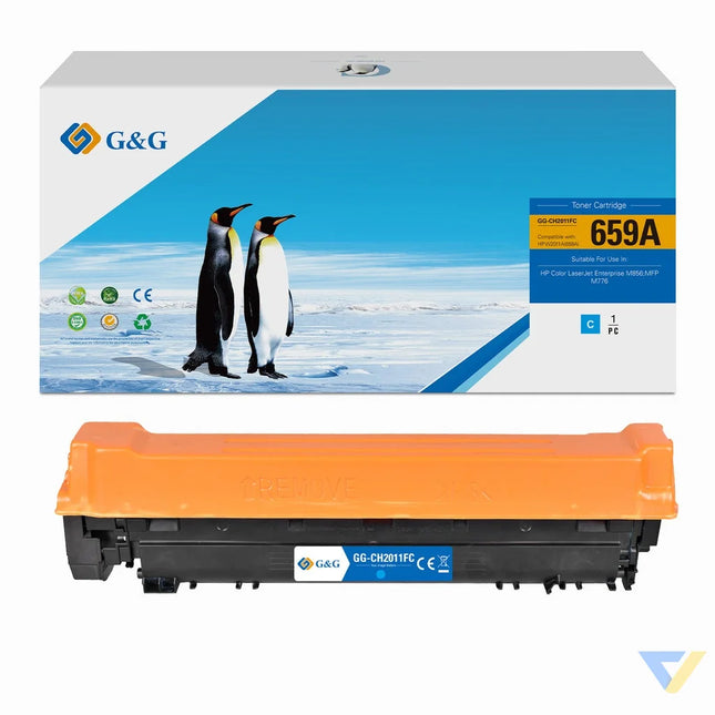 G&G Remanufactured HP W2011A(659A) Toner Cyan-0