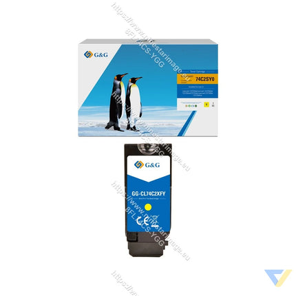 G&G Remanufactured Lexmark 74C2SY0 Toner Yellow-0