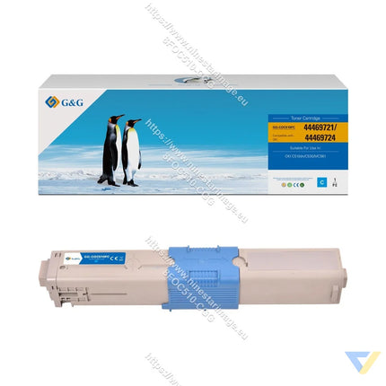 G&G Remanufactured OKI 44469721/44469724/44469727 Toner Cyan-0