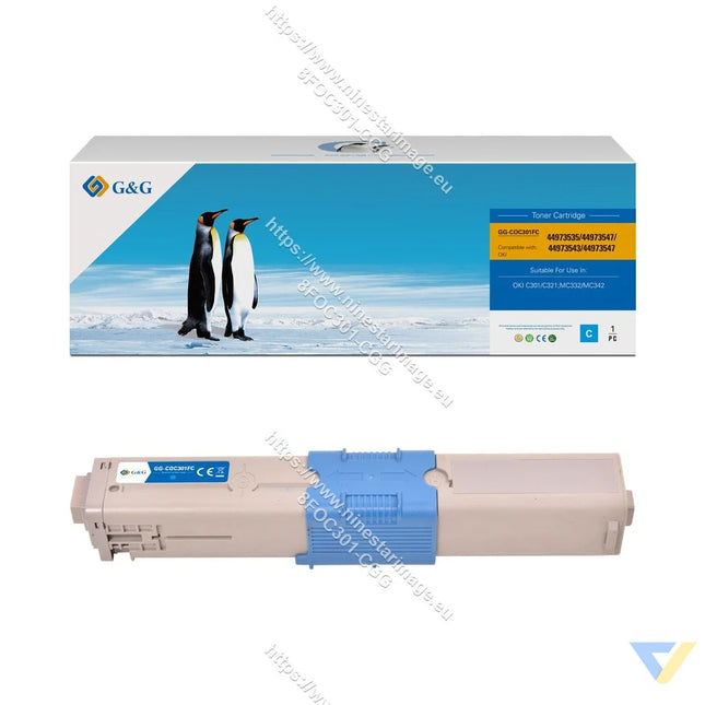 G&G Remanufactured OKI 44973535/44973547/44973543/44973547 Toner Cyan-0