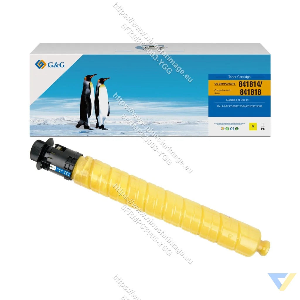 G&G Remanufactured Ricoh 841814/841818 Toner Yellow-0