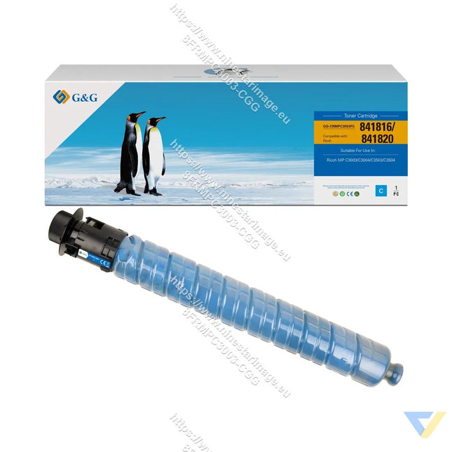 G&G Remanufactured Ricoh 841816/841820 Toner Cyan-0