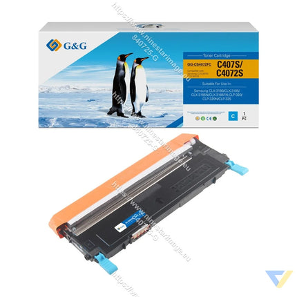 G&G Remanufactured Samsung CLT-C407S/CLT-C4072S Toner Cyan-0