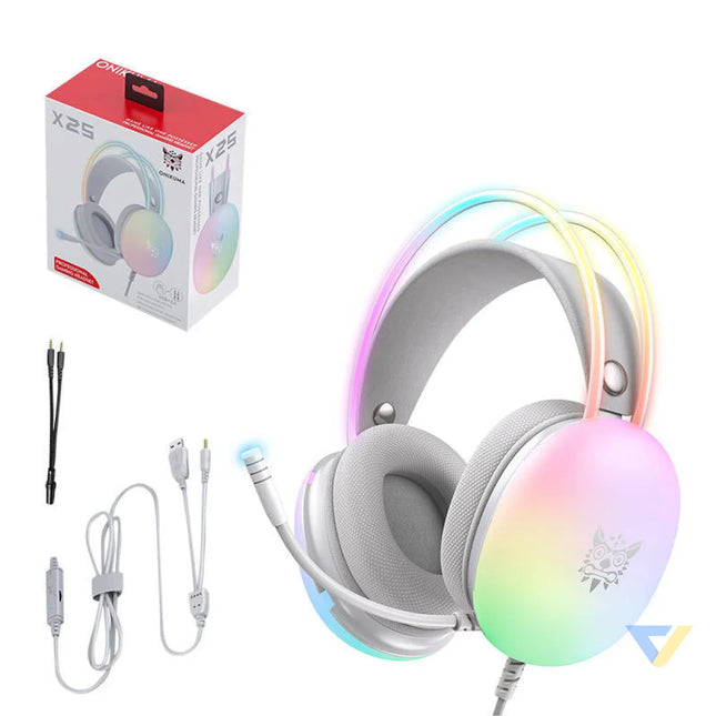 Gaming headphones ONIKUMA X25 White Wired