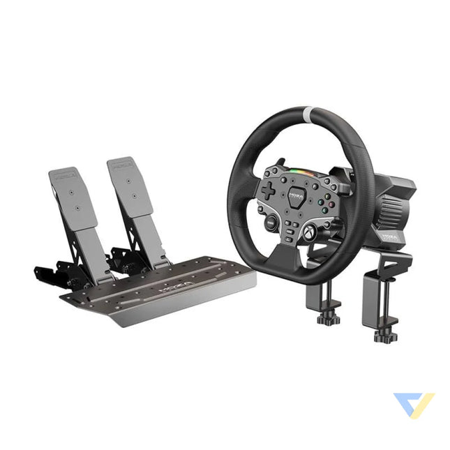 Gaming set R3 base + ES steering wheel + SRP Lite pedals + Moza Racing R3 RS053 clamps (X BOX PC) Racing simulation