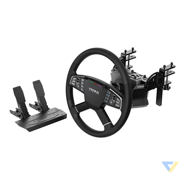 Gaming set R5 base + TSW truck steering wheel + SRP Lite pedals + Moza Racing RS071 clamps (PC) Racing simulation