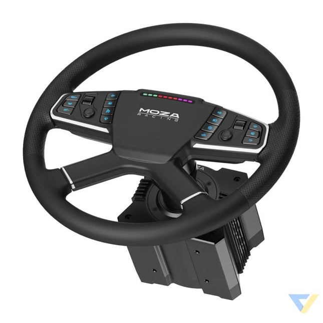 Gaming set R5 base + TSW truck steering wheel + SRP Lite pedals + Moza Racing RS071 clamps (PC) Racing simulation