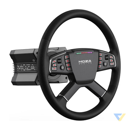 Gaming set R5 base + TSW truck steering wheel + SRP Lite pedals + Moza Racing RS071 clamps (PC) Racing simulation