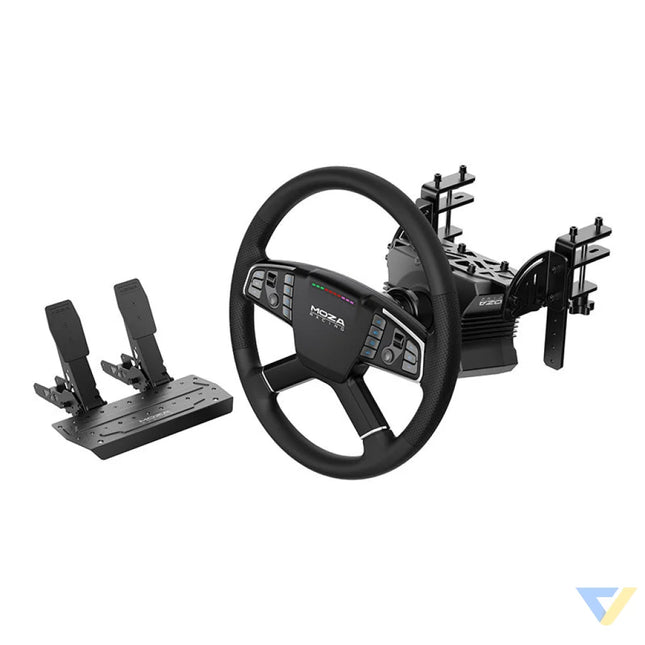 Gaming set R5 base + TSW truck steering wheel + SRP Lite pedals + Moza Racing RS071 clamps (PC) Racing simulation