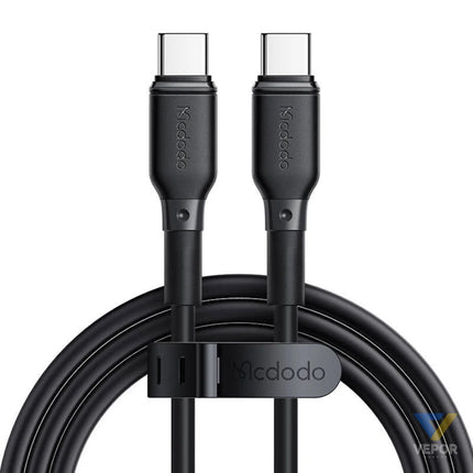 GaN Mcdodo CH 1543 network charger 2x USB C 1x USB 67W + USB C to USB C 2m cable (black) mains chargers