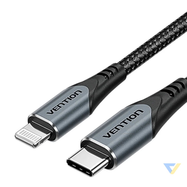 GaN Vention USB C 20W Charger + USB C L 1m Cable (Gray) mains chargers