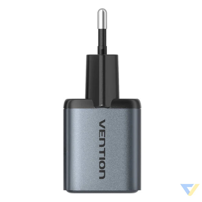 GaN Vention USB C + USB A 30W Charger (Gray) mains chargers