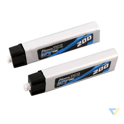 Gens ace 200mAh 3.7V 45C 1S1P Lipo Battery (2pcs) Lithium and NiMH