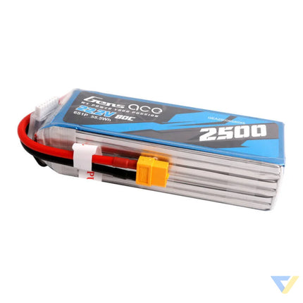 Gens ace 2500mAh 22.2V 80C 6S1P Lipo Battery Pack with XT60 plug Lithium and NiMH