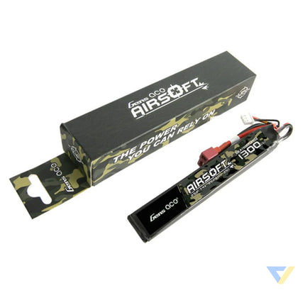 Gens ace 25C 1300mAh 2S1P 7.4V Saddle Airsoft Gun Lipo Battery with T Plug Lithium and NiMH