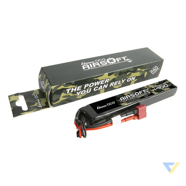 Gens ace 25C 1400mAh 2S1P 7.4V Airsoft Gun Lipo Battery with T Plug Lithium and NiMH