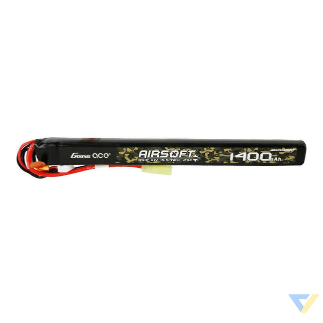 Gens ace 25C 1400mAh 3S1P 11.1V Airsoft Gun Lipo Battery with mini Tamiya Plug Connector Lithium and NiMH