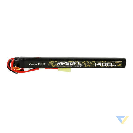 Gens ace 25C 1400mAh 3S1P 11.1V Airsoft Gun Lipo Battery with mini Tamiya Plug Connector Lithium and NiMH