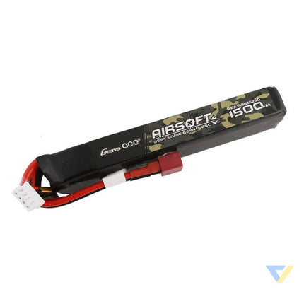 Gens ace 25C 1500mAh 3S1P 11.1V Airsoft Gun Lipo Battery with T Plug Lithium and NiMH