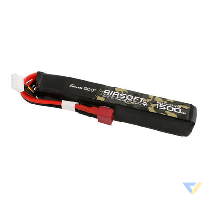 Gens ace 25C 1500mAh 3S1P 11.1V Airsoft Gun Lipo Battery with T Plug Lithium and NiMH