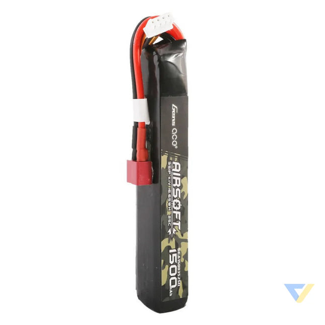 Gens ace 25C 1500mAh 3S1P 11.1V Airsoft Gun Lipo Battery with T Plug Lithium and NiMH
