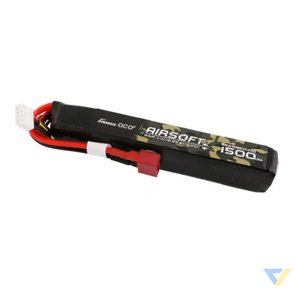 Gens ace 25C 1500mAh 3S1P 11.1V Airsoft Gun Lipo Battery with T Plug Lithium and NiMH