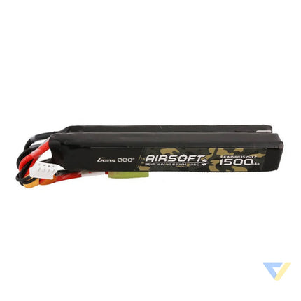 Gens ace 25C 1500mAh 3S1P 11.1V Nunchuck 2X Airsoft Gun Lipo Battery with mini Tamiya Plug Lithium and NiMH